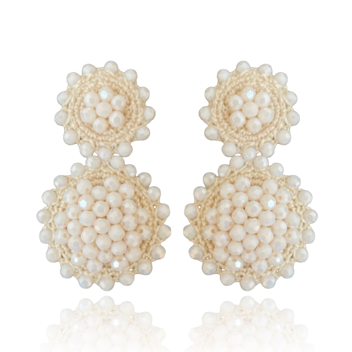 Sunflower Drop Earrings Nude