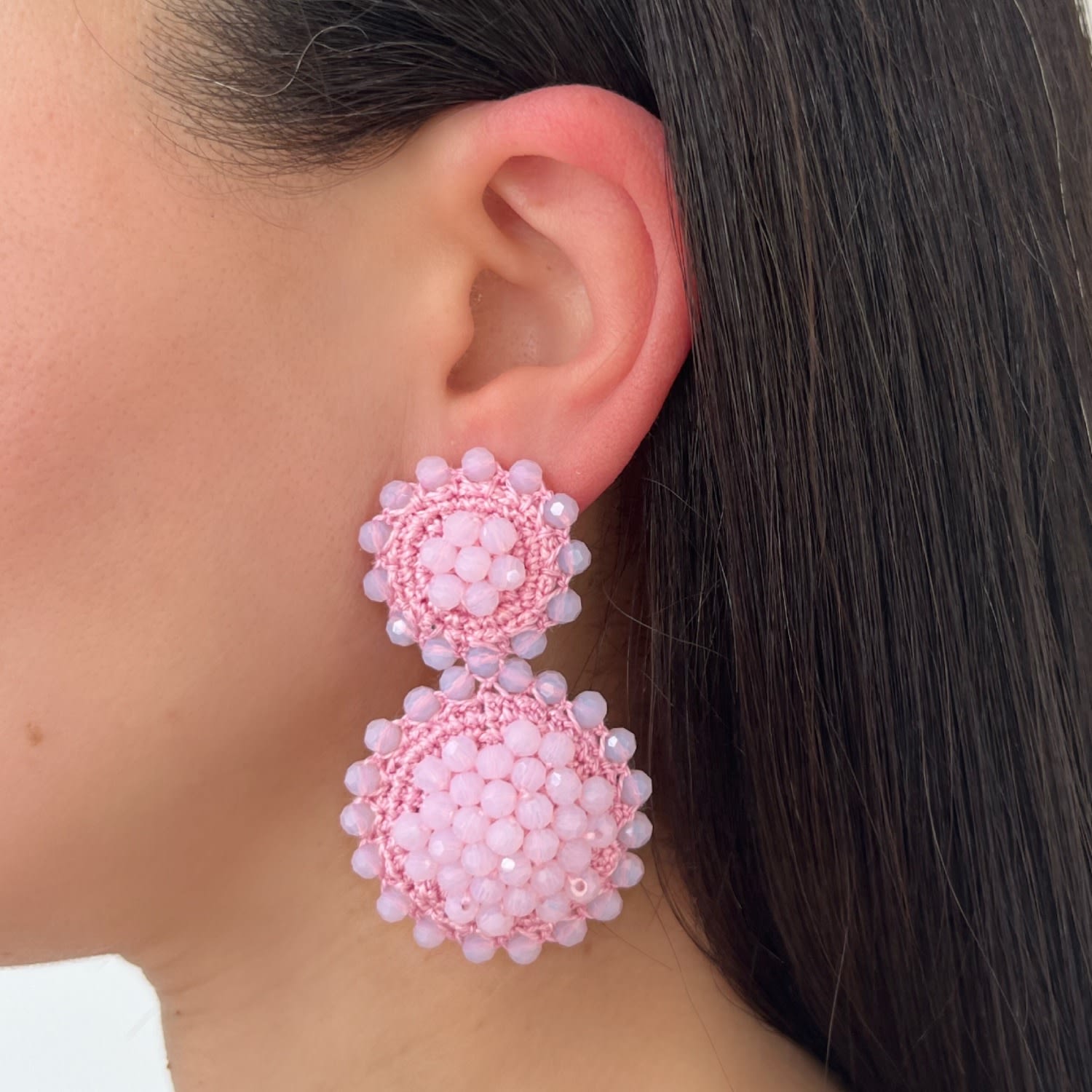 Sunflower Drop Earrings Rose