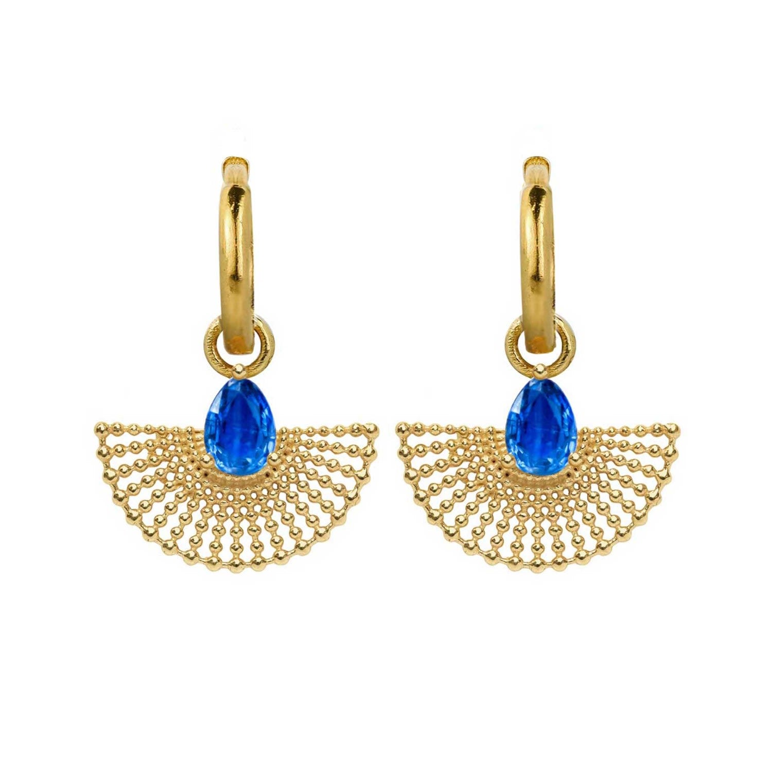 Surya Gold Earrings - Kyanite