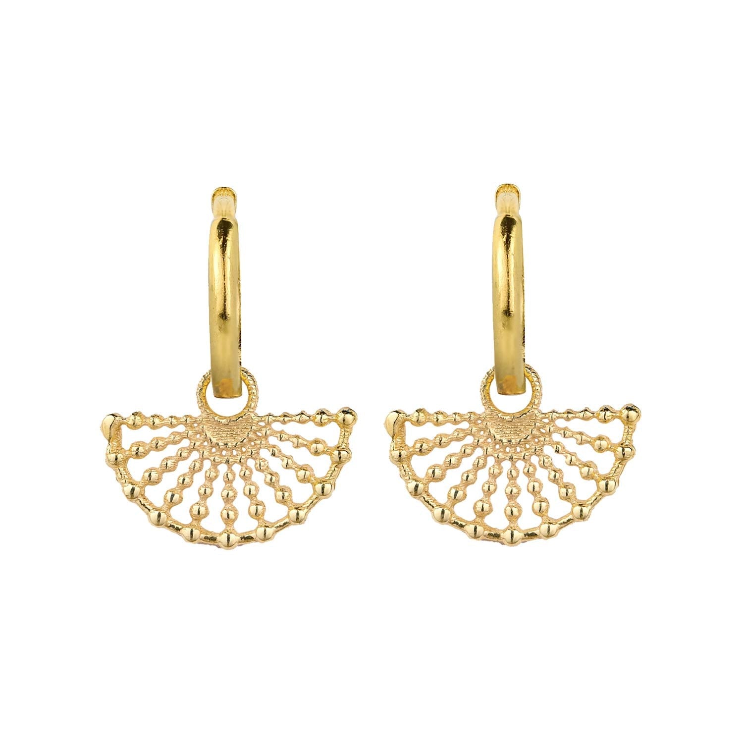 Surya Gold Huggie Hoop Earrings
