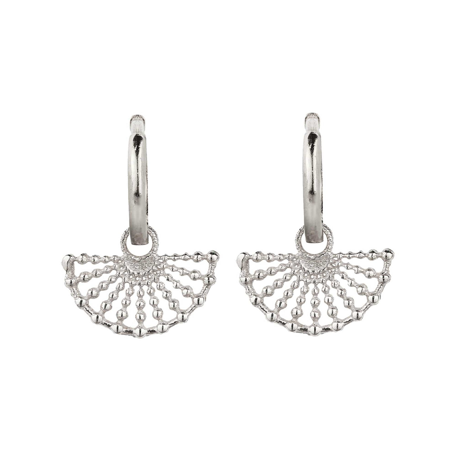 Surya Silver Huggie Hoop Earrings