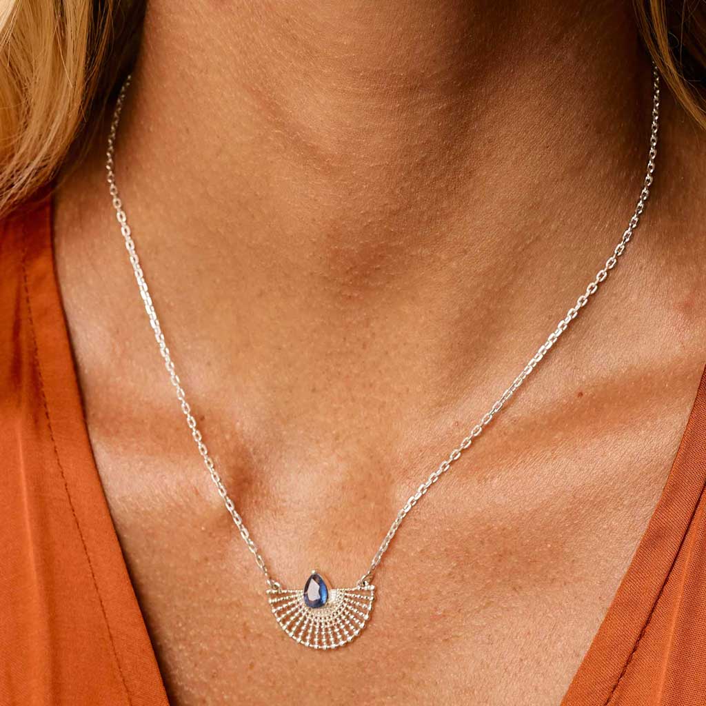 Surya Silver Necklace - Kyanite