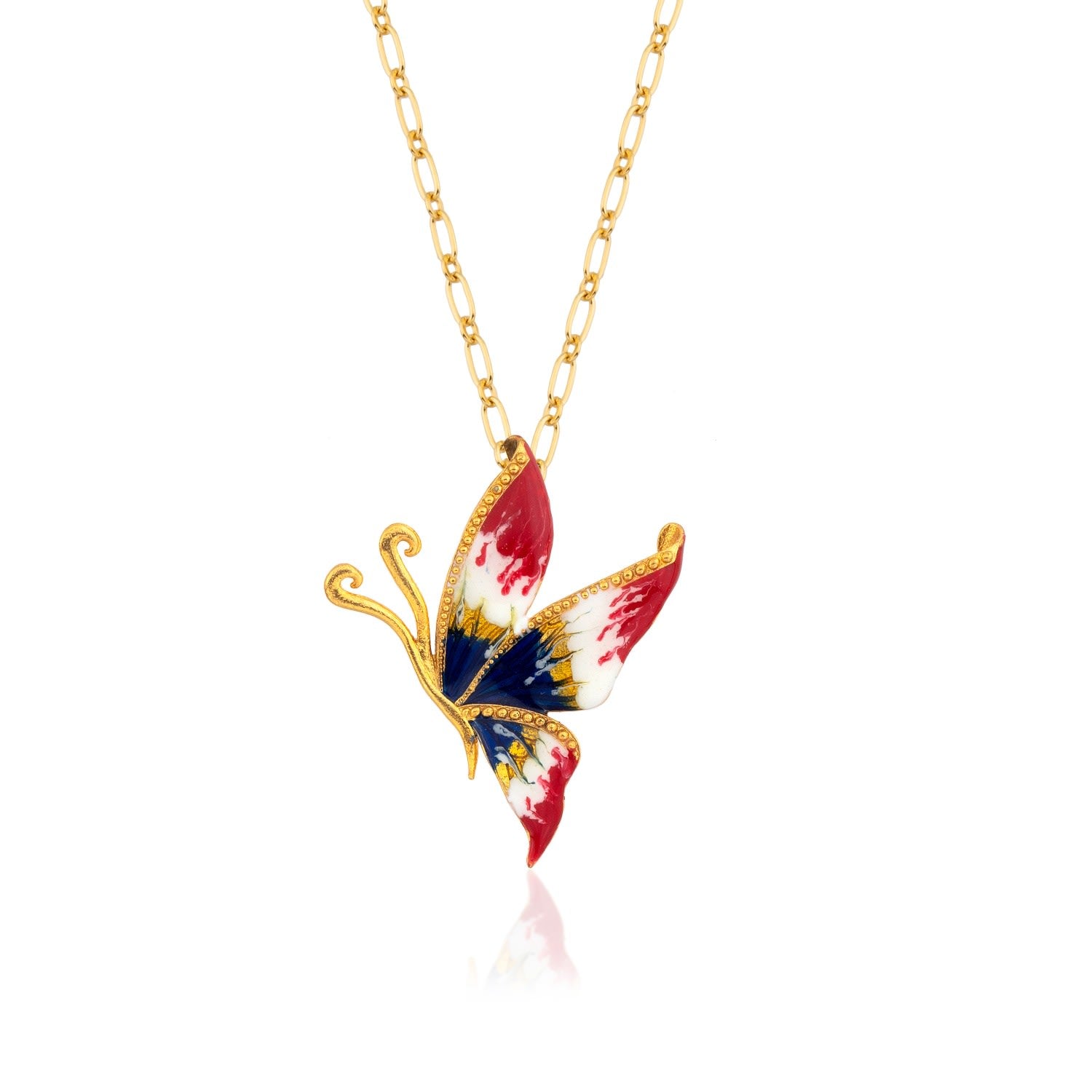 Multicolor Butterfly Necklace