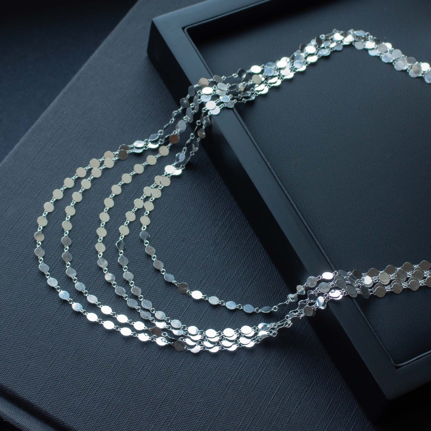 Five Strands Round Link Necklace