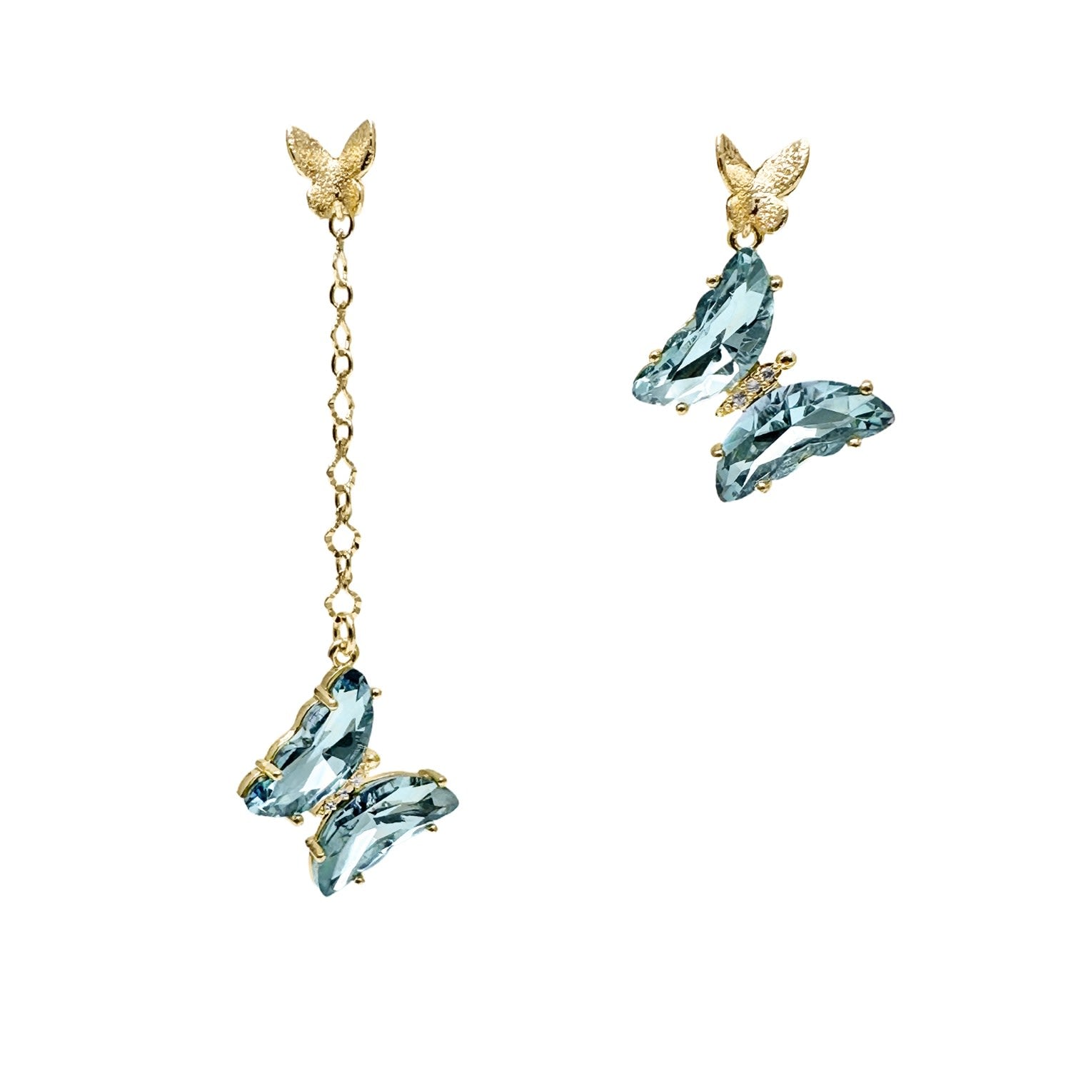 Swarovski Butterfly Asymmetric Earrings