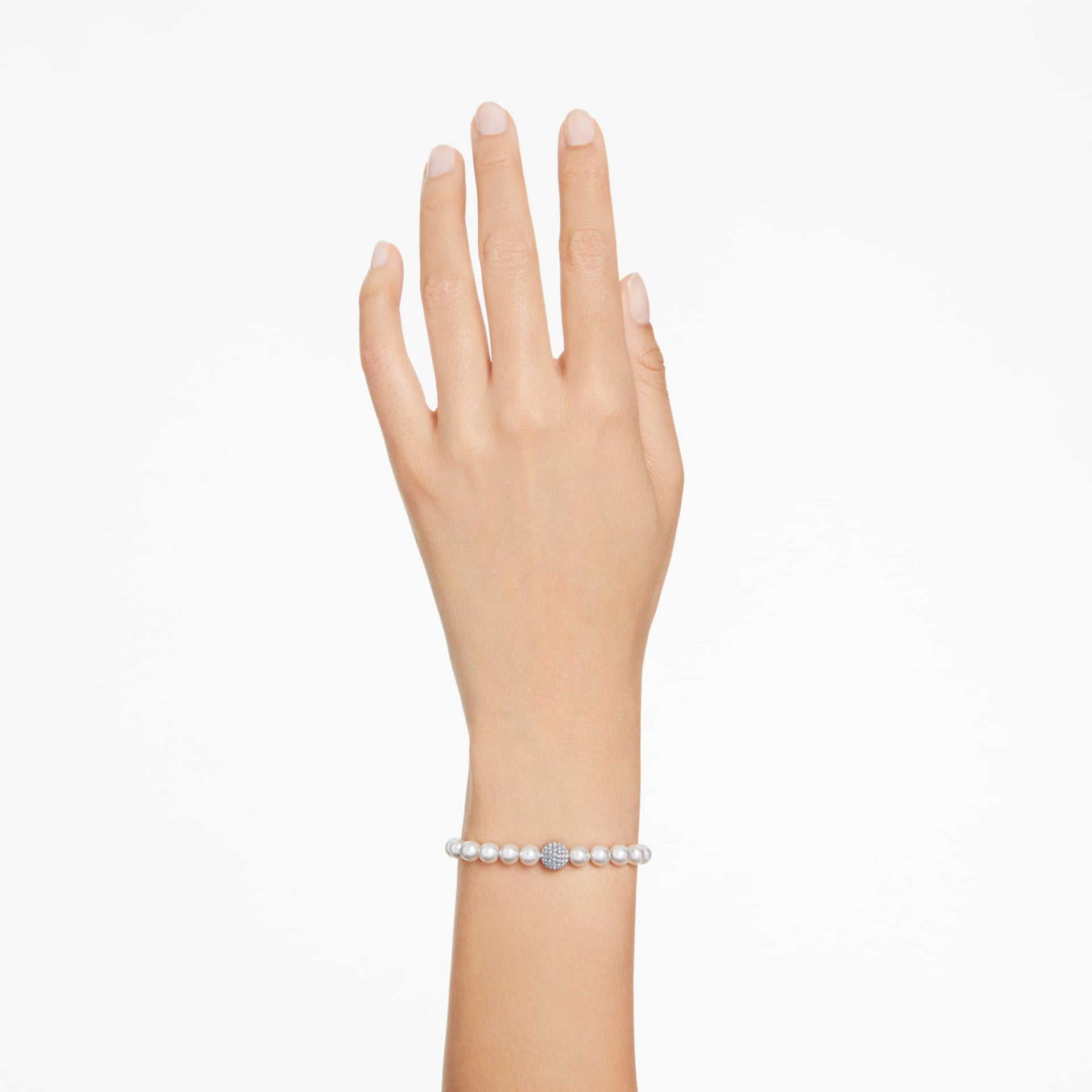SWAROVSKI REMIX COLLECTION STRAND CRYSTAL PEARL WHITE RHODIUM PLATED
