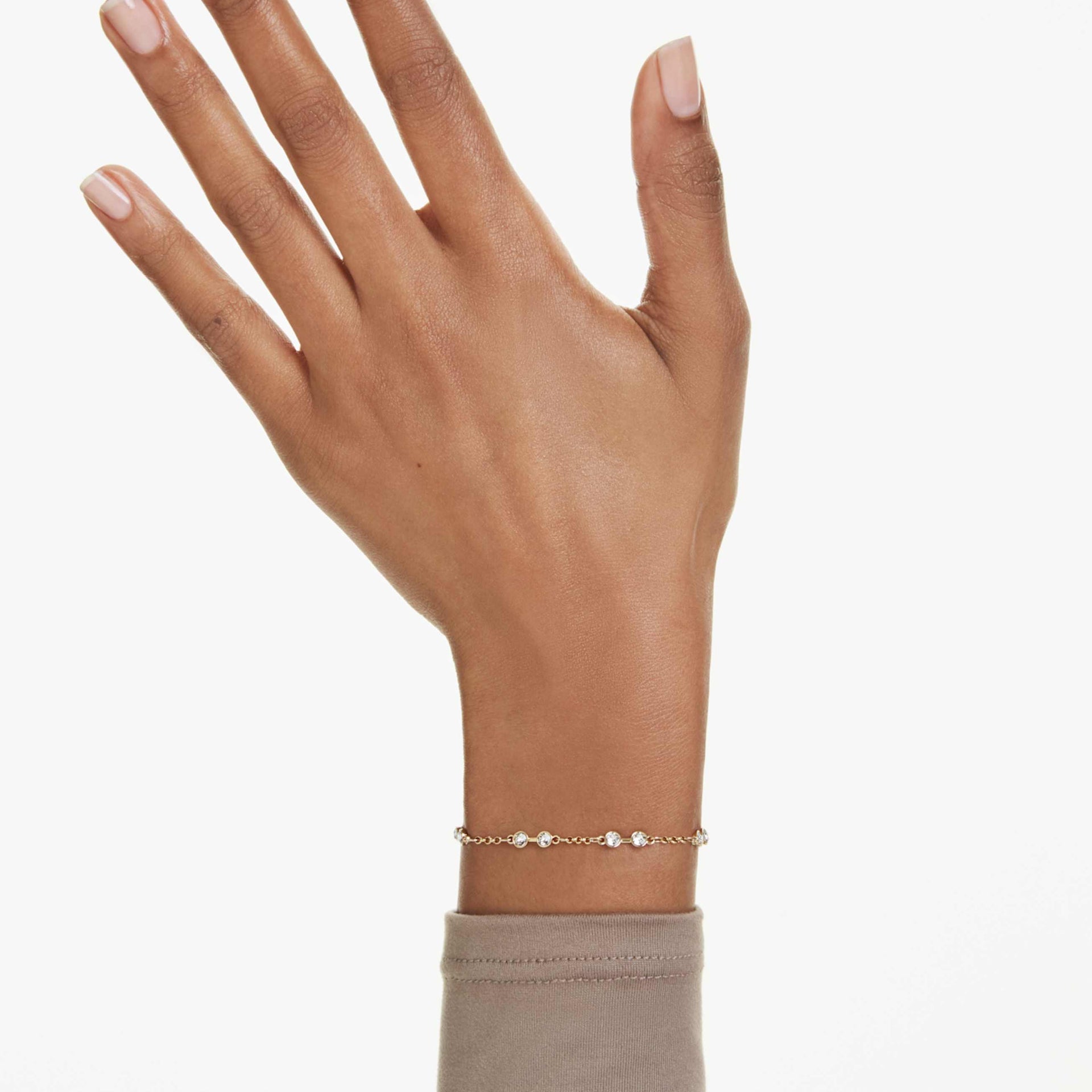 SWAROVSKI REMIX COLLECTION STRAND ROUND CUT WHITE GOLD TONE PLATED
