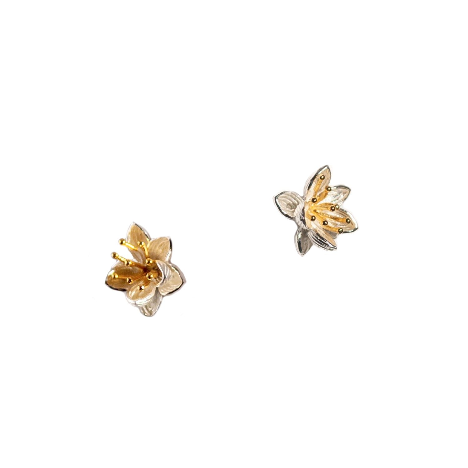 Sweet Lotus Flower Stud Earrings