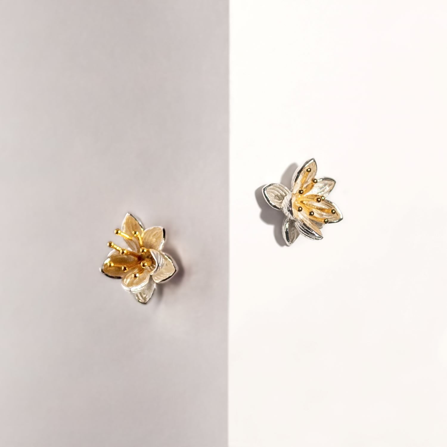 Sweet Lotus Flower Stud Earrings