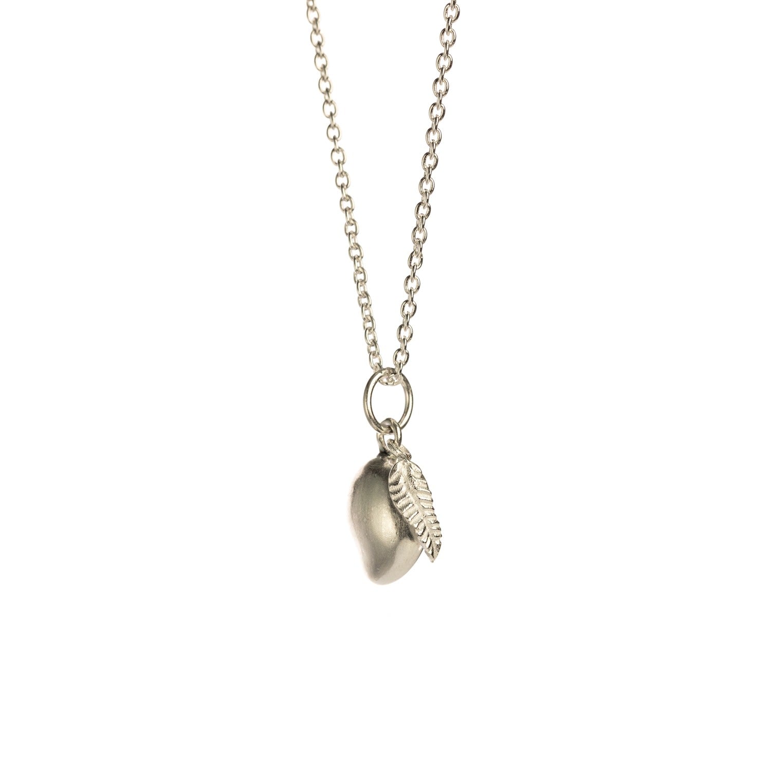 Sweet Mango Charm Necklace - Sterling Silver