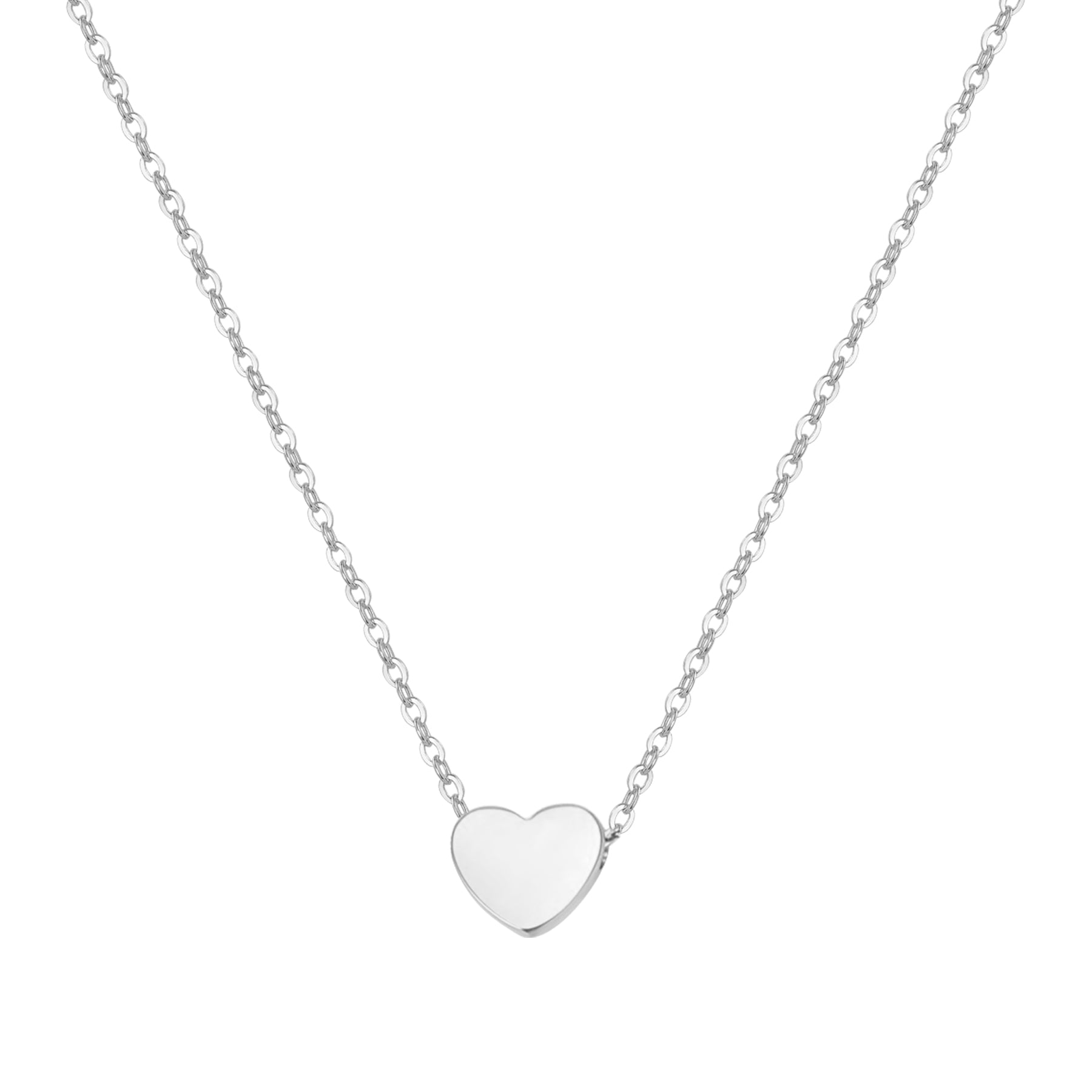 Sweetheart Delicate Pendant Necklace in Silver