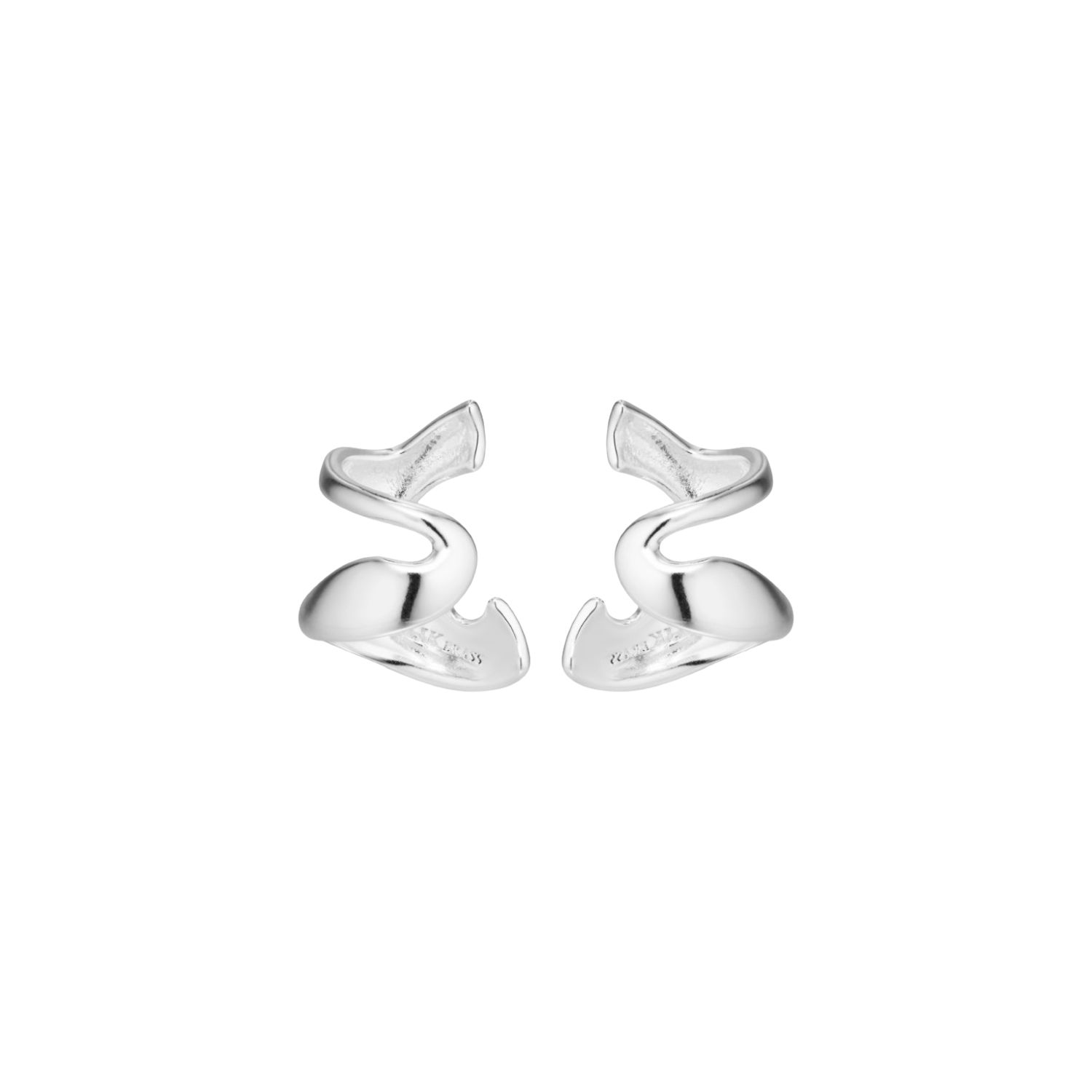 Swirl Ear Cuffs - Silver