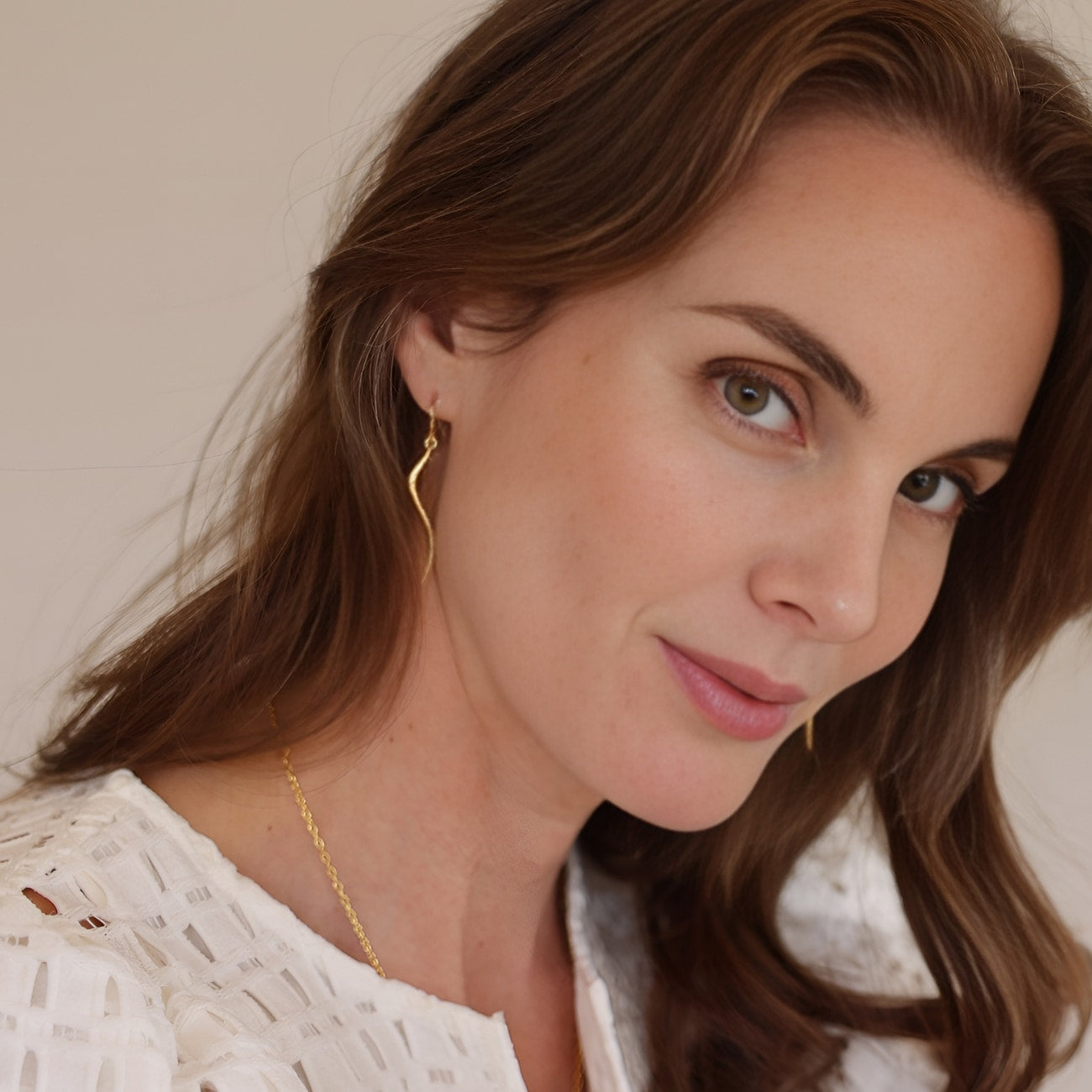 Swirl Earrings Gold Vermeil