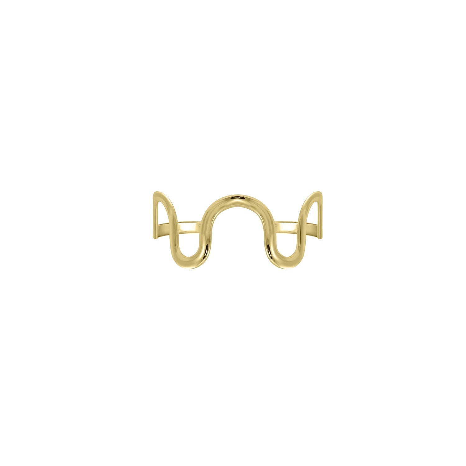Swirl Solid Cuff - Gold