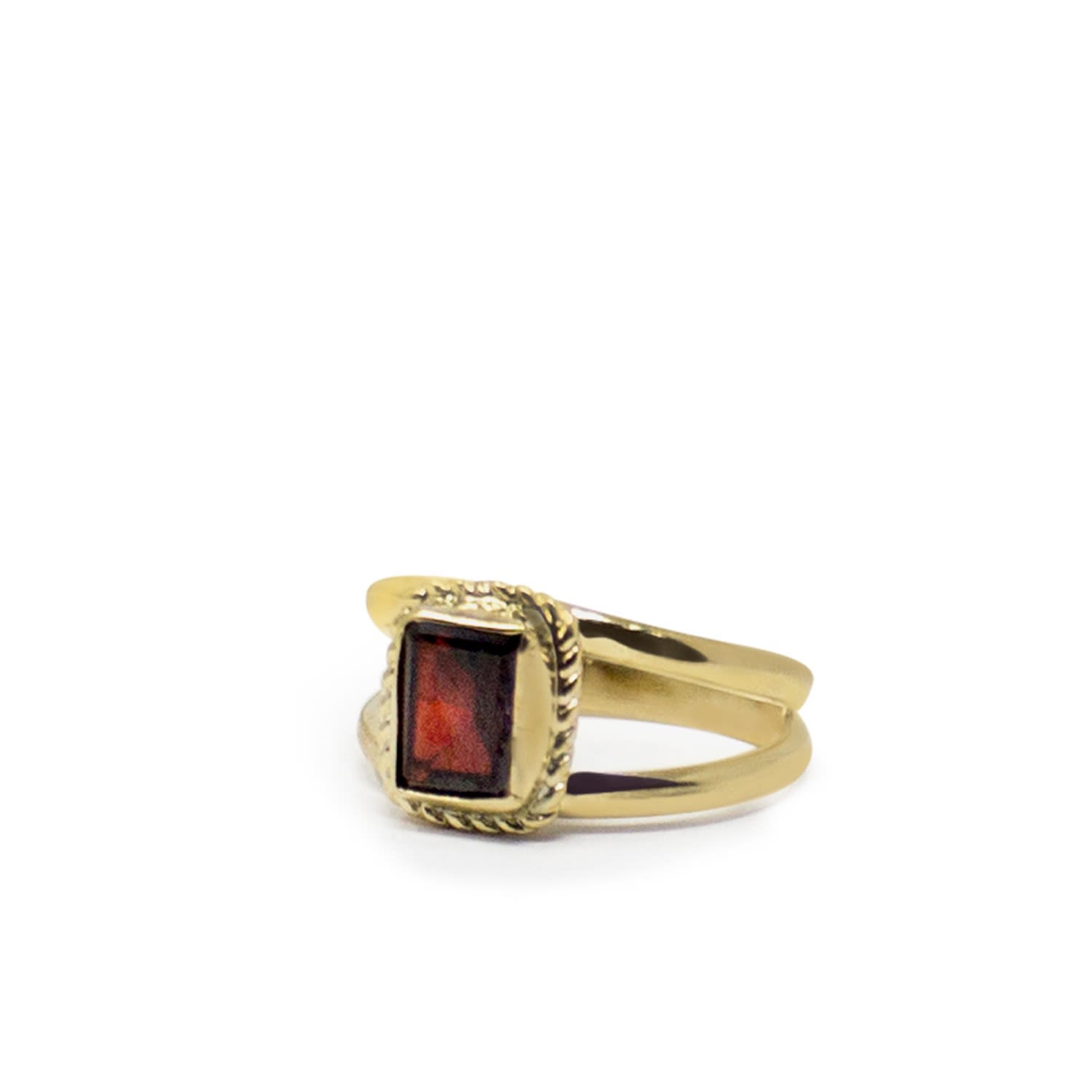 Luccichio Gold Vermeil Garnet Stacking Ring