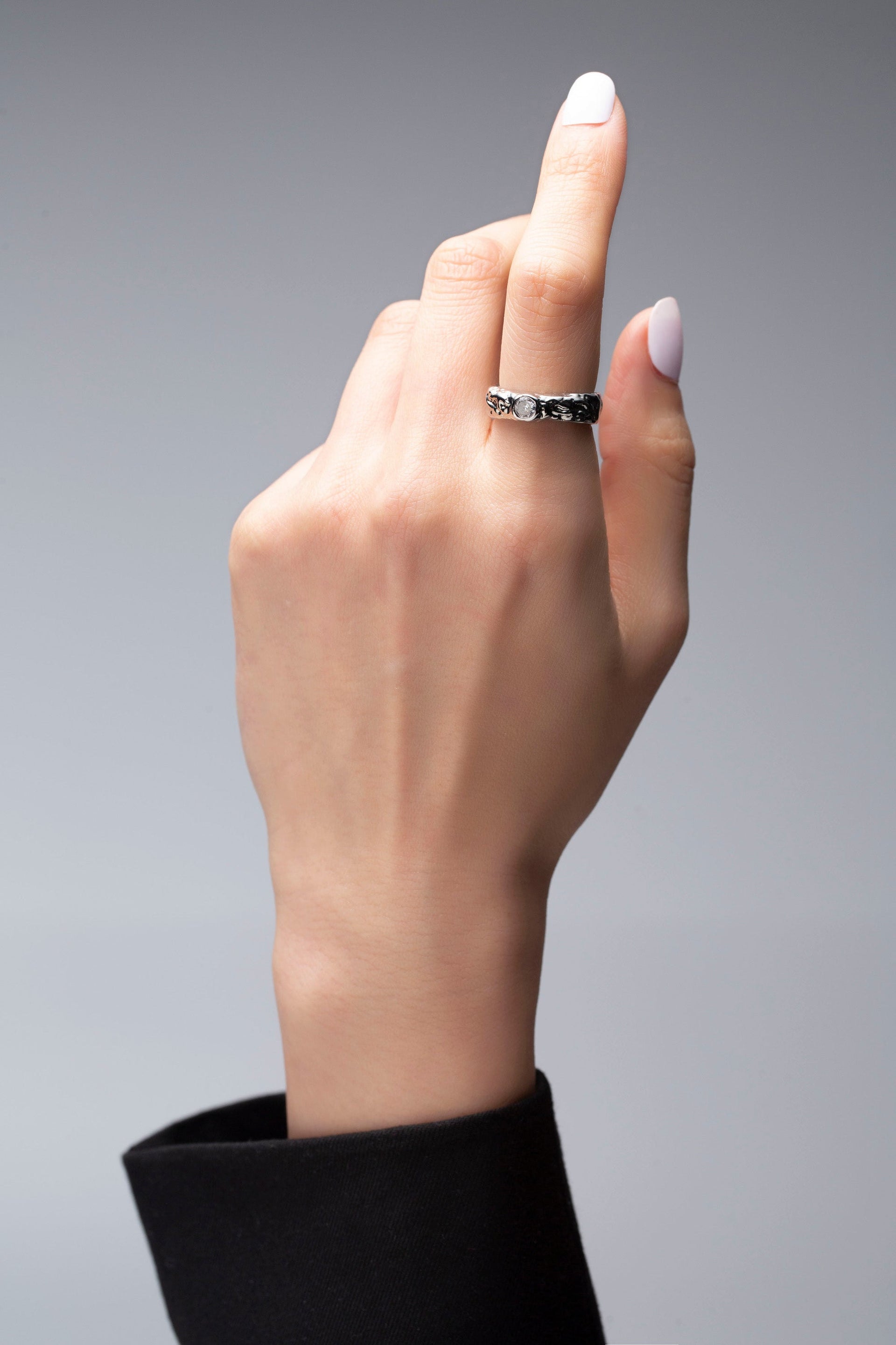 Sylvie Silver Molten Zirconia Stackable Ring