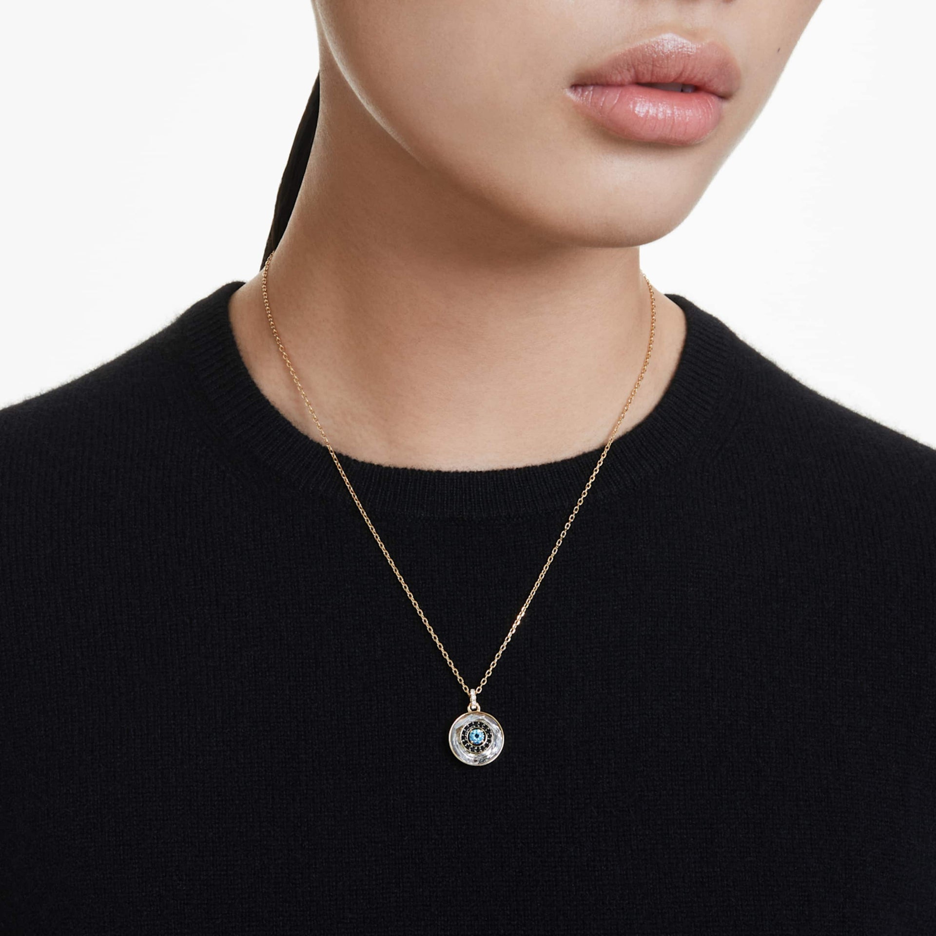 SYMBOLICA PENDANT EVIL EYE SMALL MULTICOLORED GOLD TONE PLATED