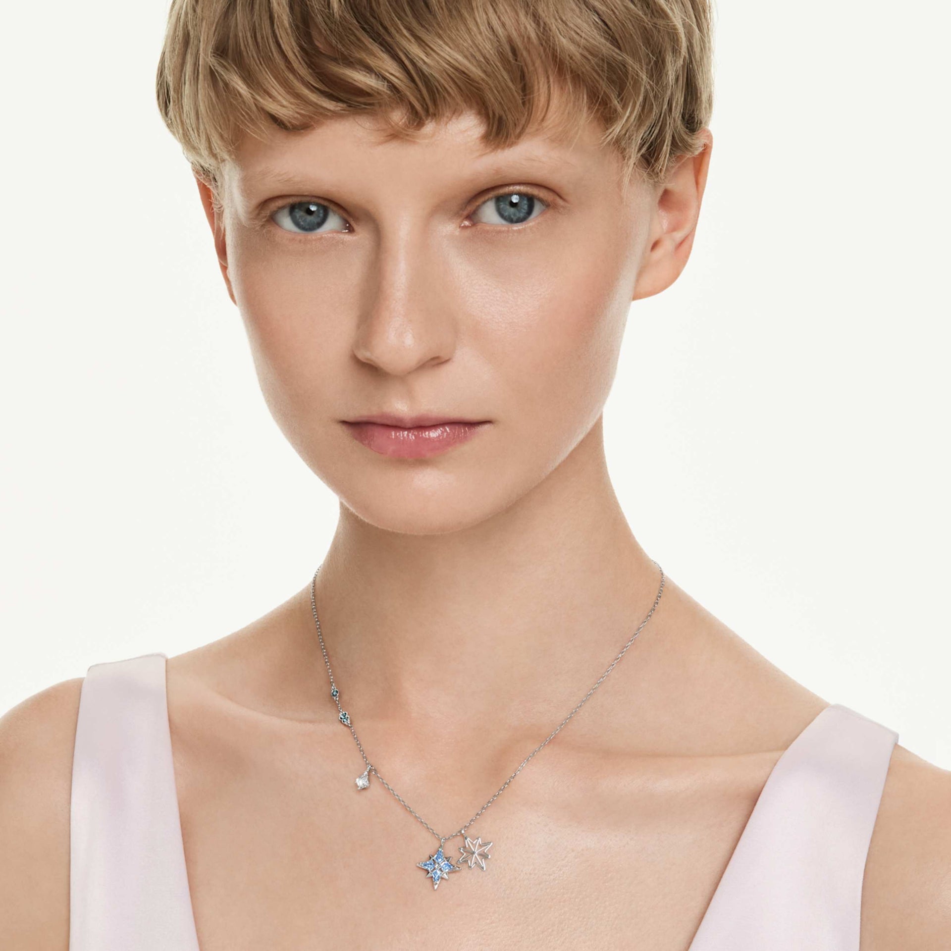 SYMBOLICA PENDANT STAR BLUE RHODIUM PLATED