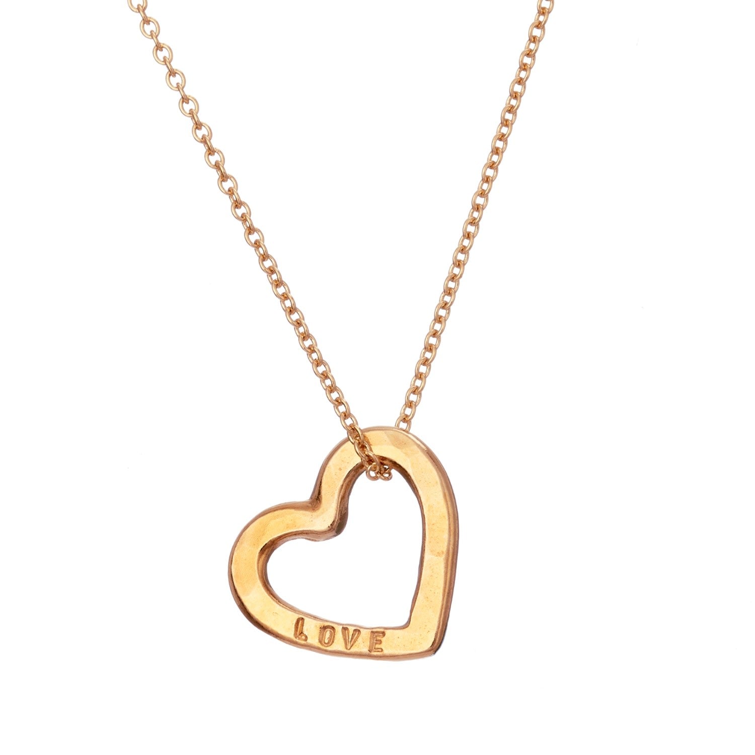 Yellow Gold Plated 'Love' Mini Heart Necklace