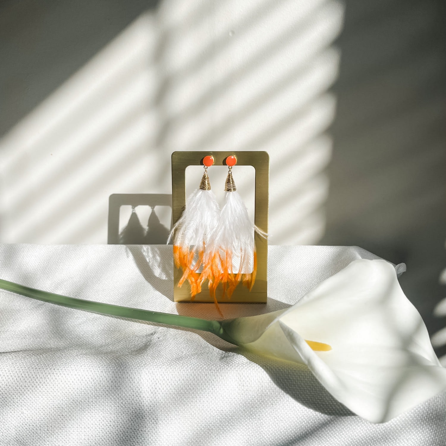 Orange Crush Tassel Earrings