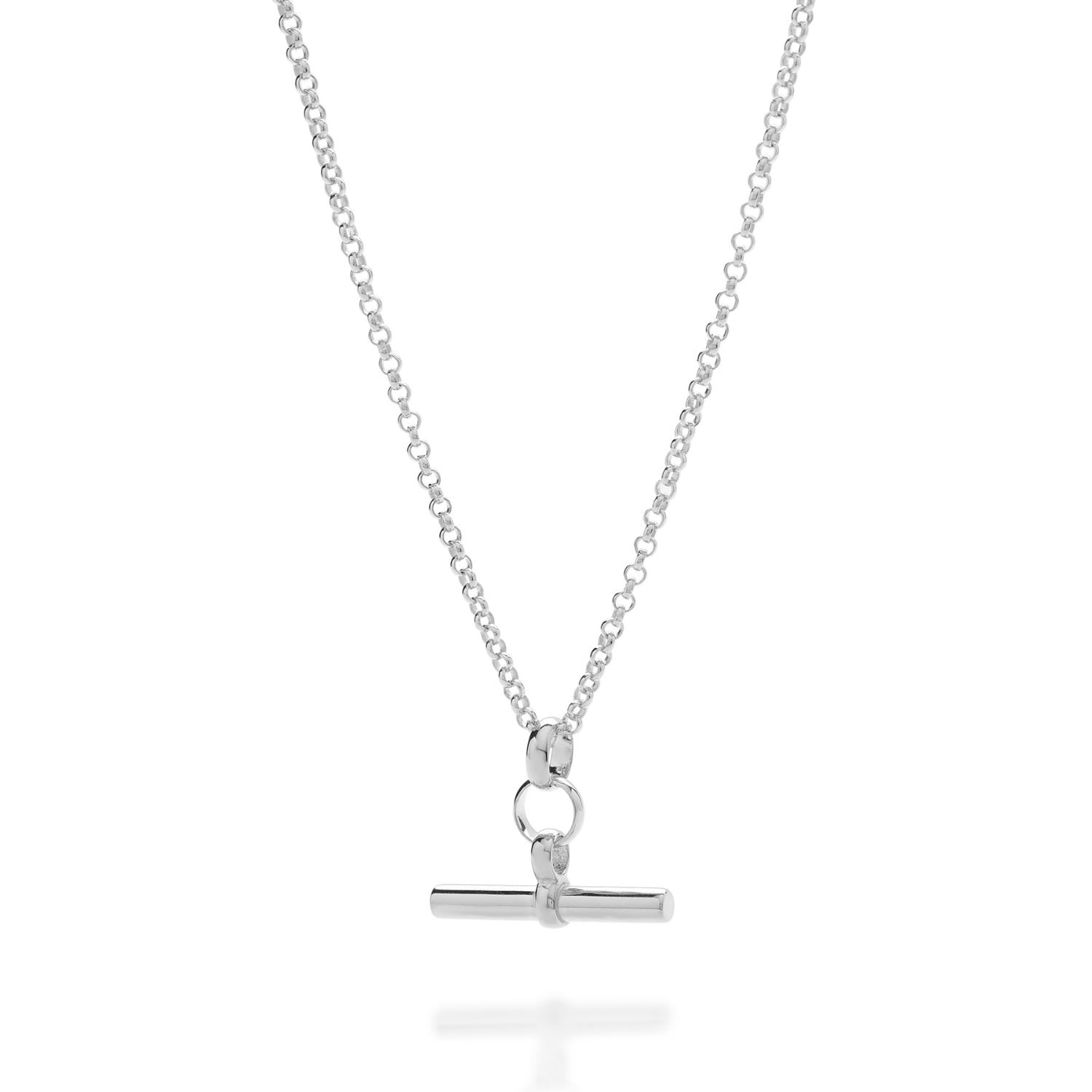 T Bar Necklace Sterling Silver