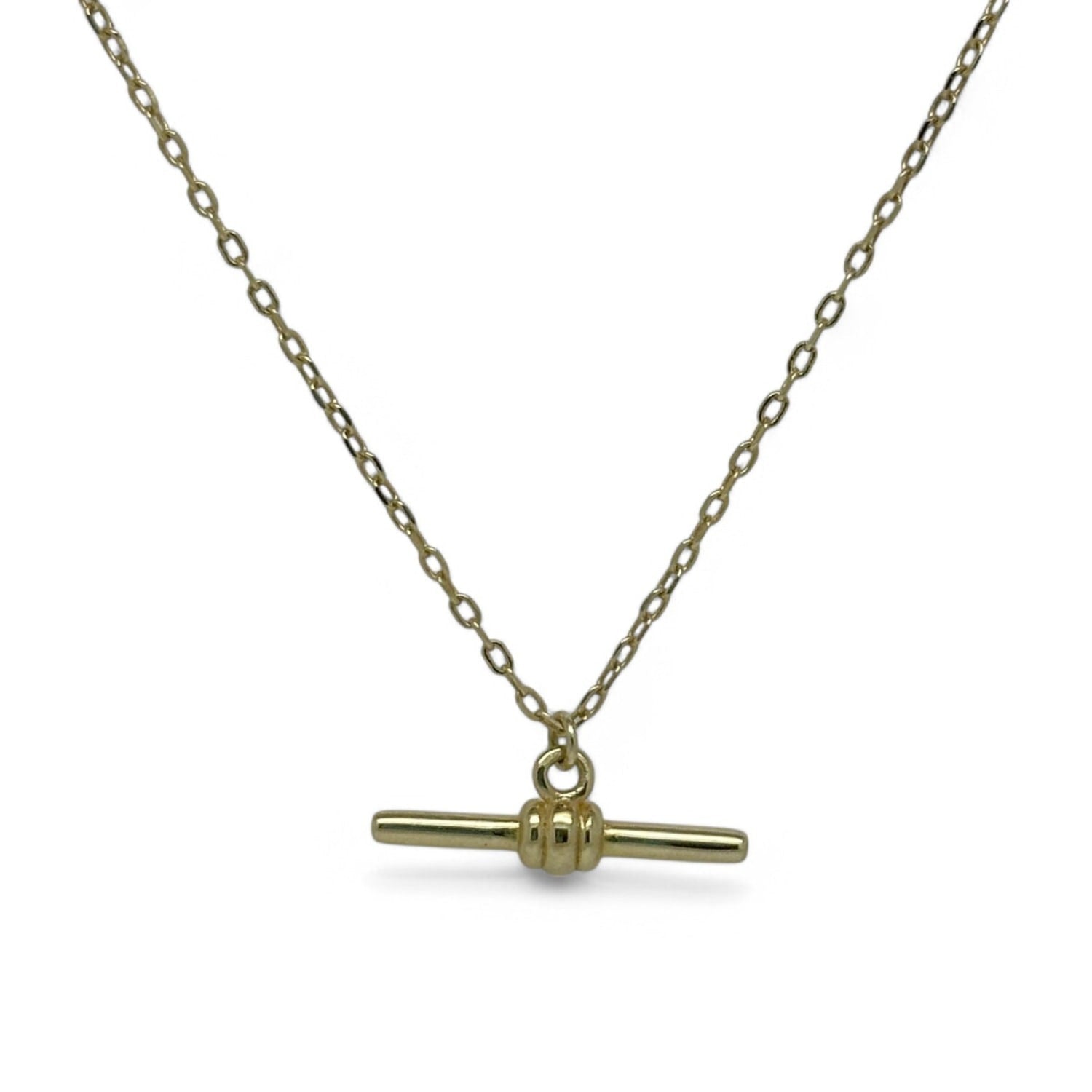 T-Bar Pendant Necklace - Gold