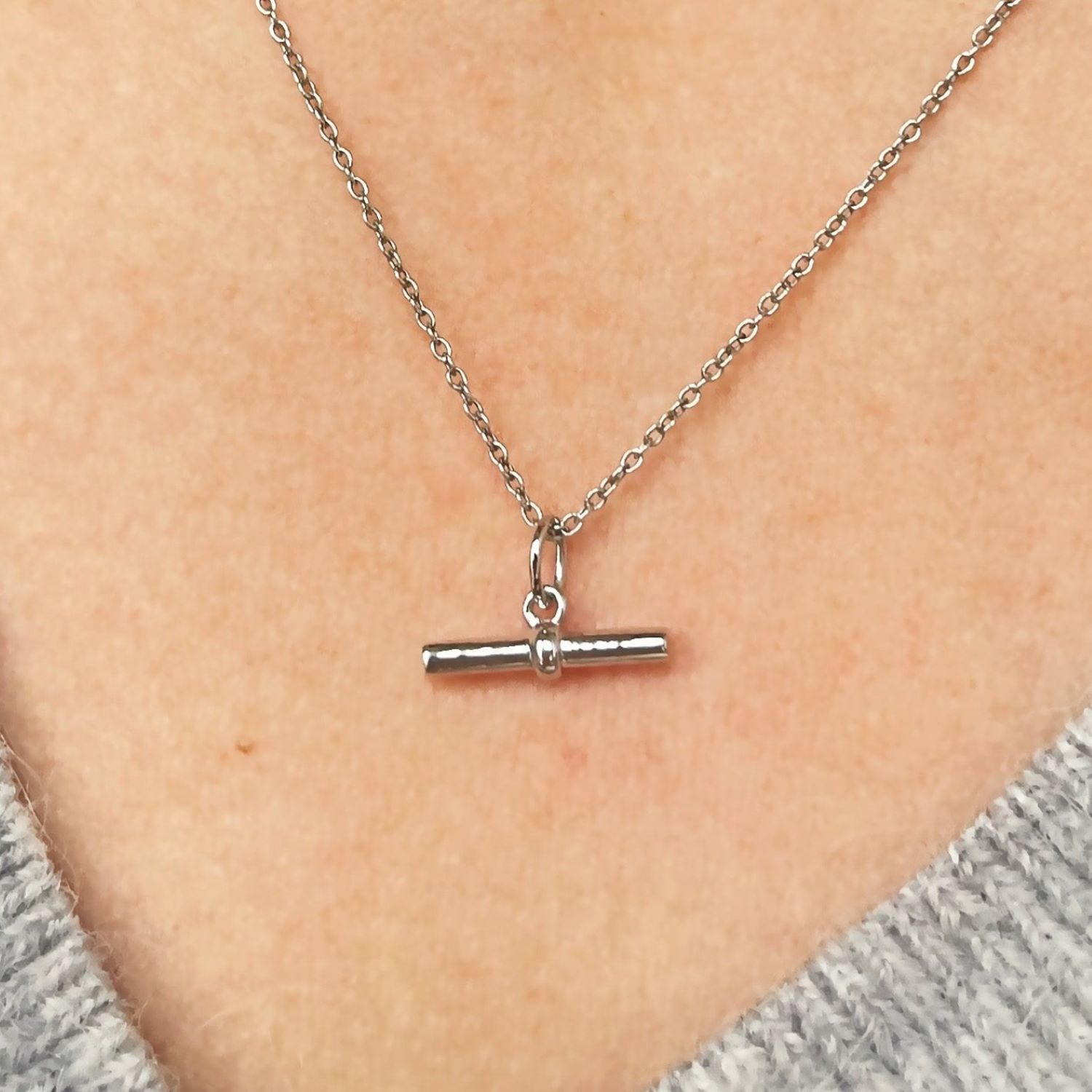 T- Bar Pendant Sterling Silver
