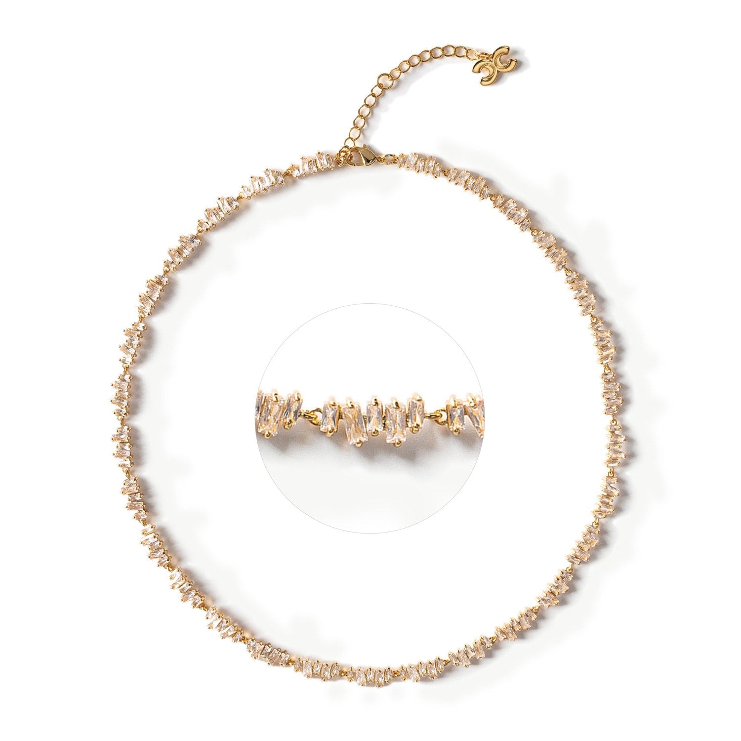 T Shape Zirconia Necklace