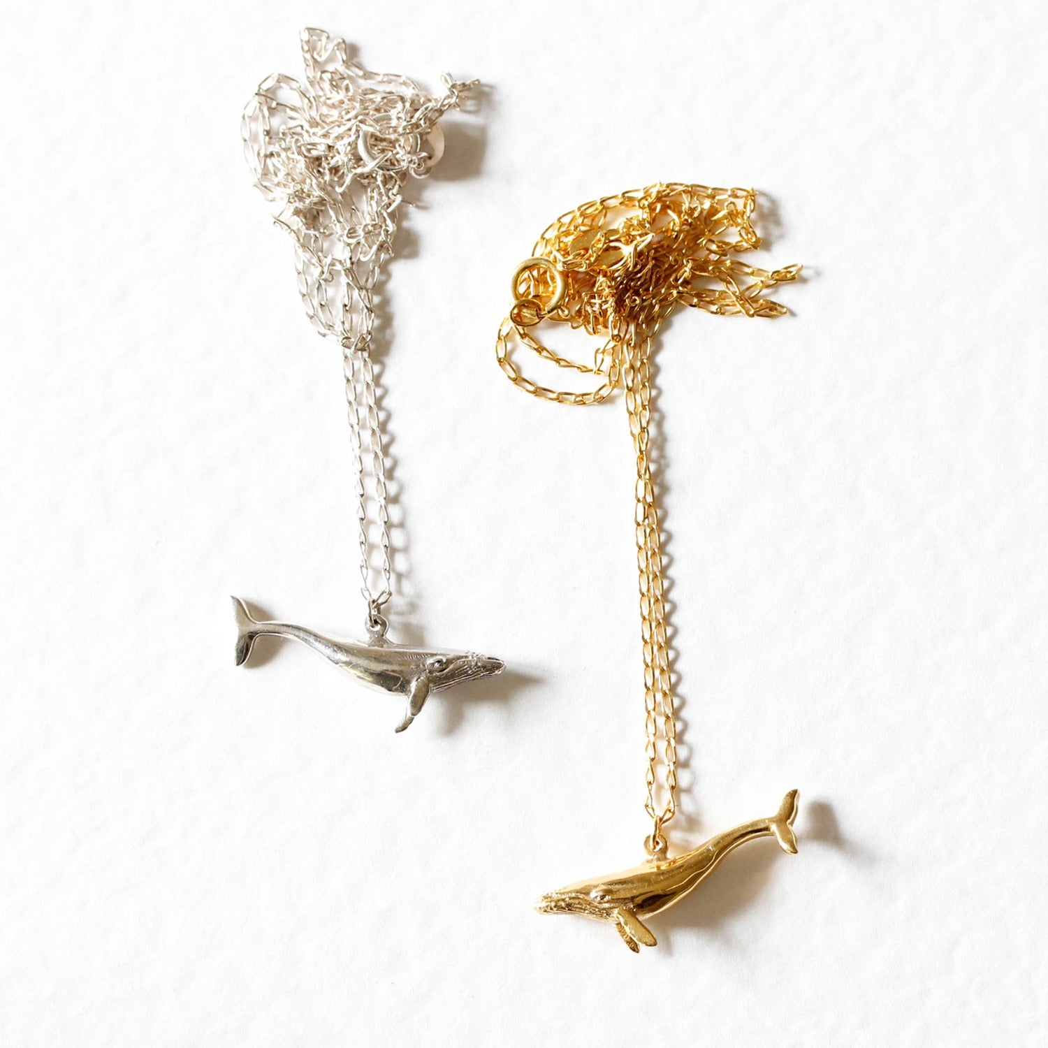 Blue Whale Necklace Silver