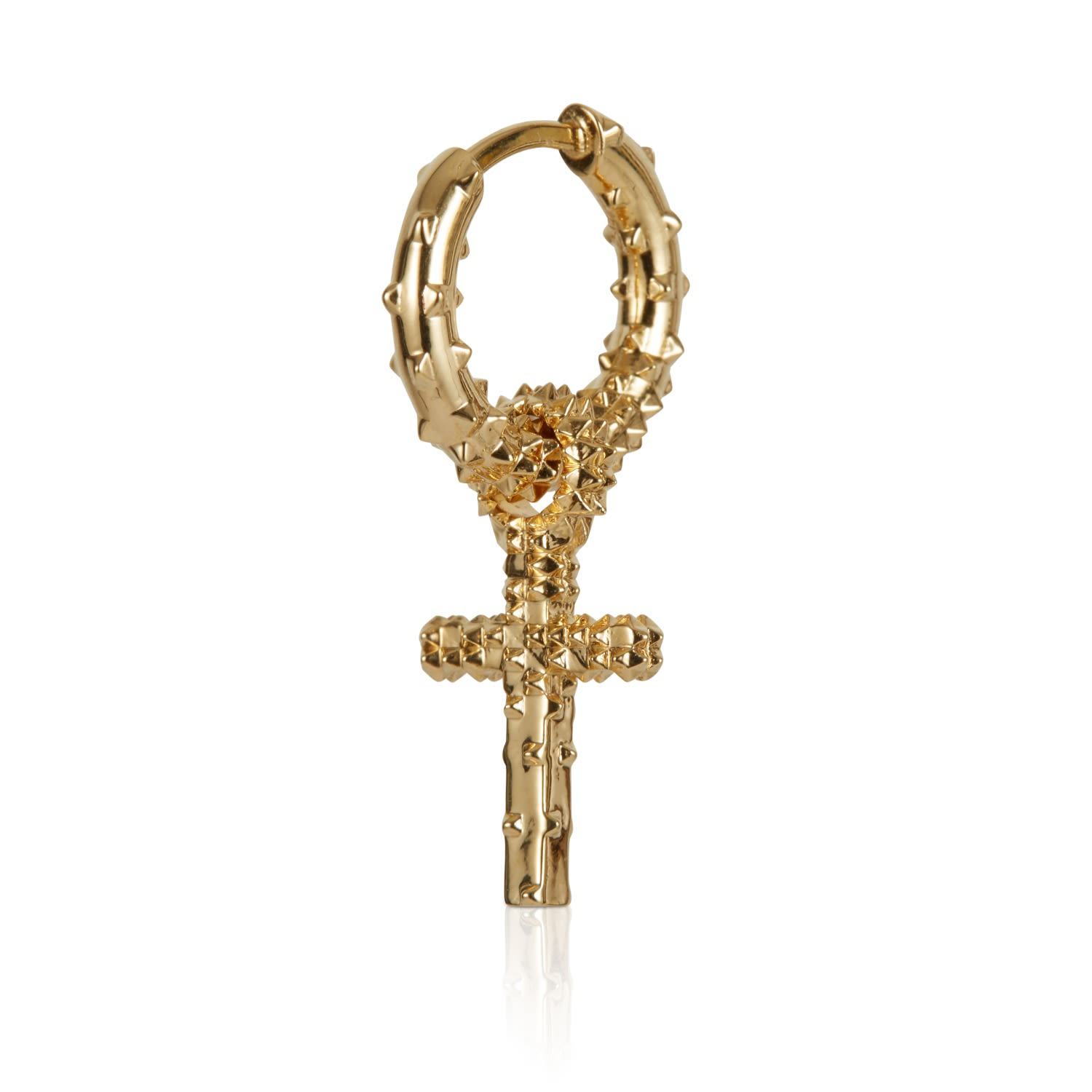 Cross Hoop Earrings – Gold