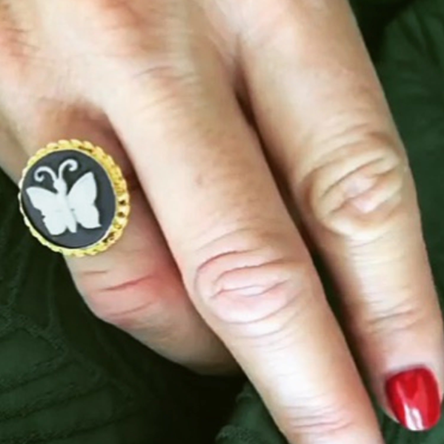 Butterfly Cameo Ring