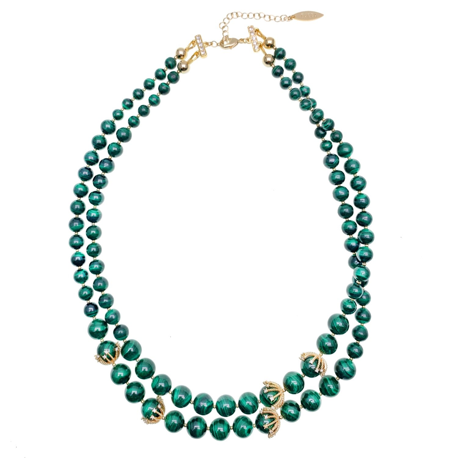 Malachite Double Strands Sophisticated Necklace