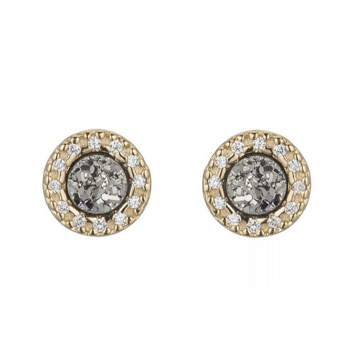 Chrissy CZ Embellished Dot Studs