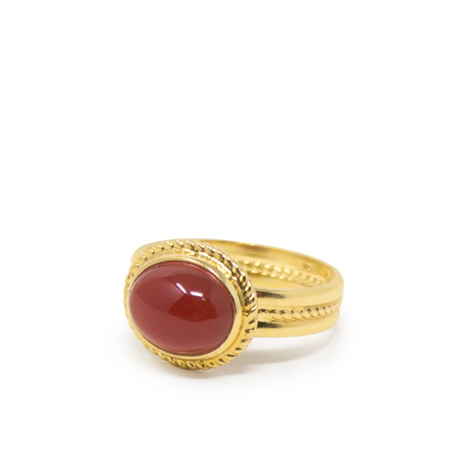 Fascetta Gold-Plated Carnelian Ring