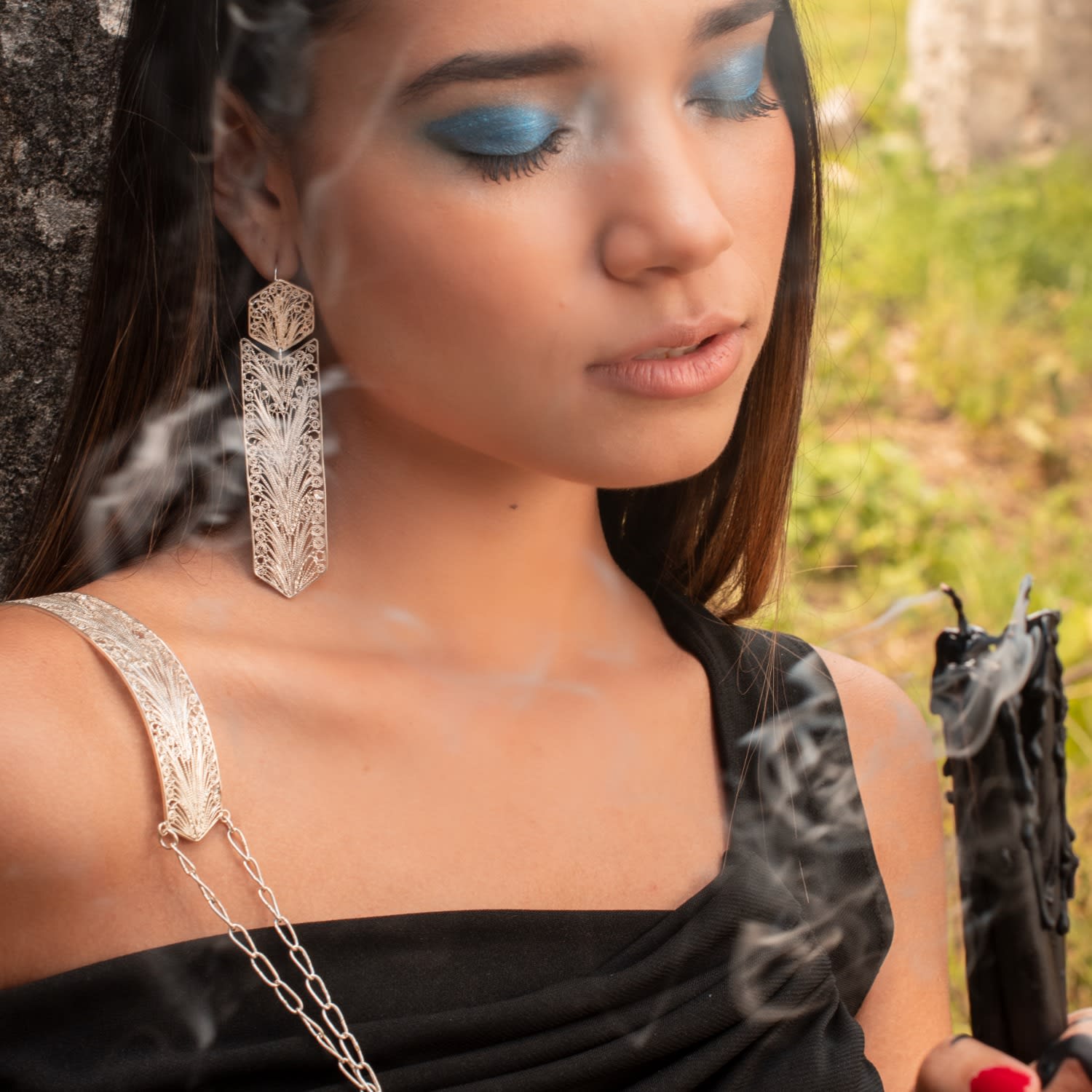 Talia Xl Golden Earrings