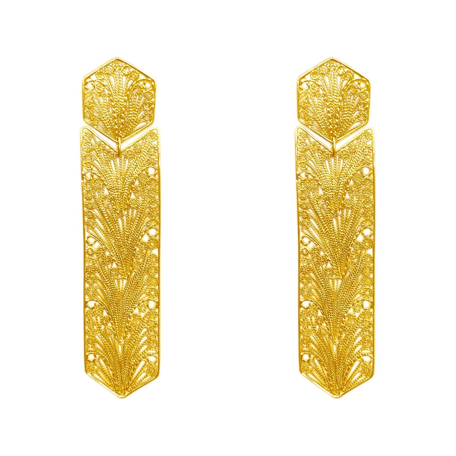 Talia Xl Golden Earrings