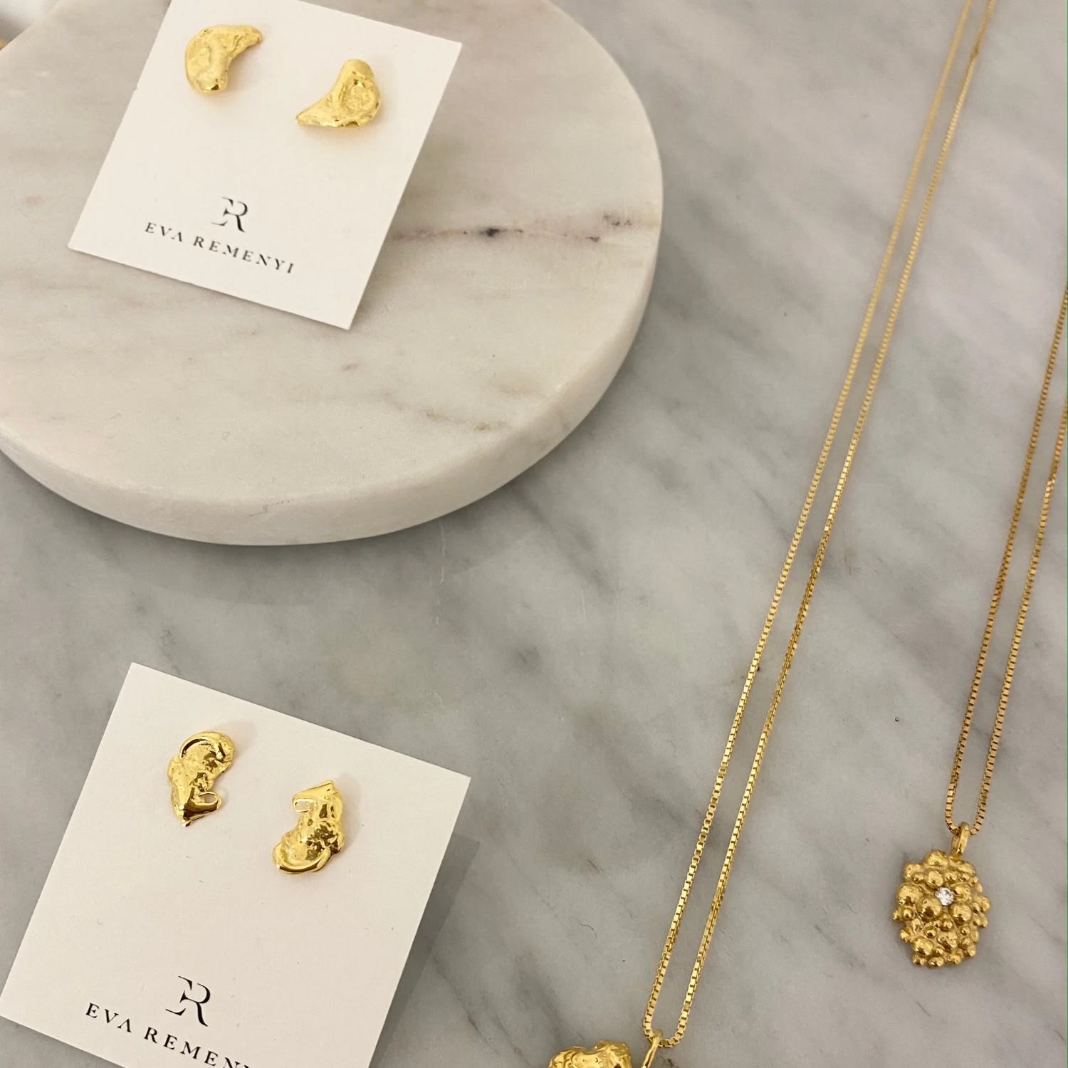 Talisman Half Moon Earrings 14 Ct Gold