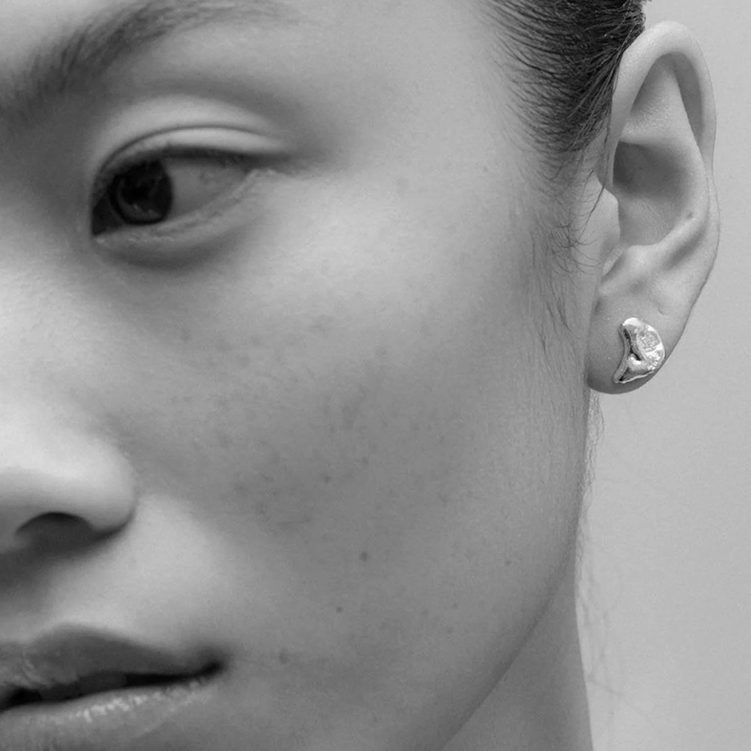 Talisman Half Moon Earrings Silver