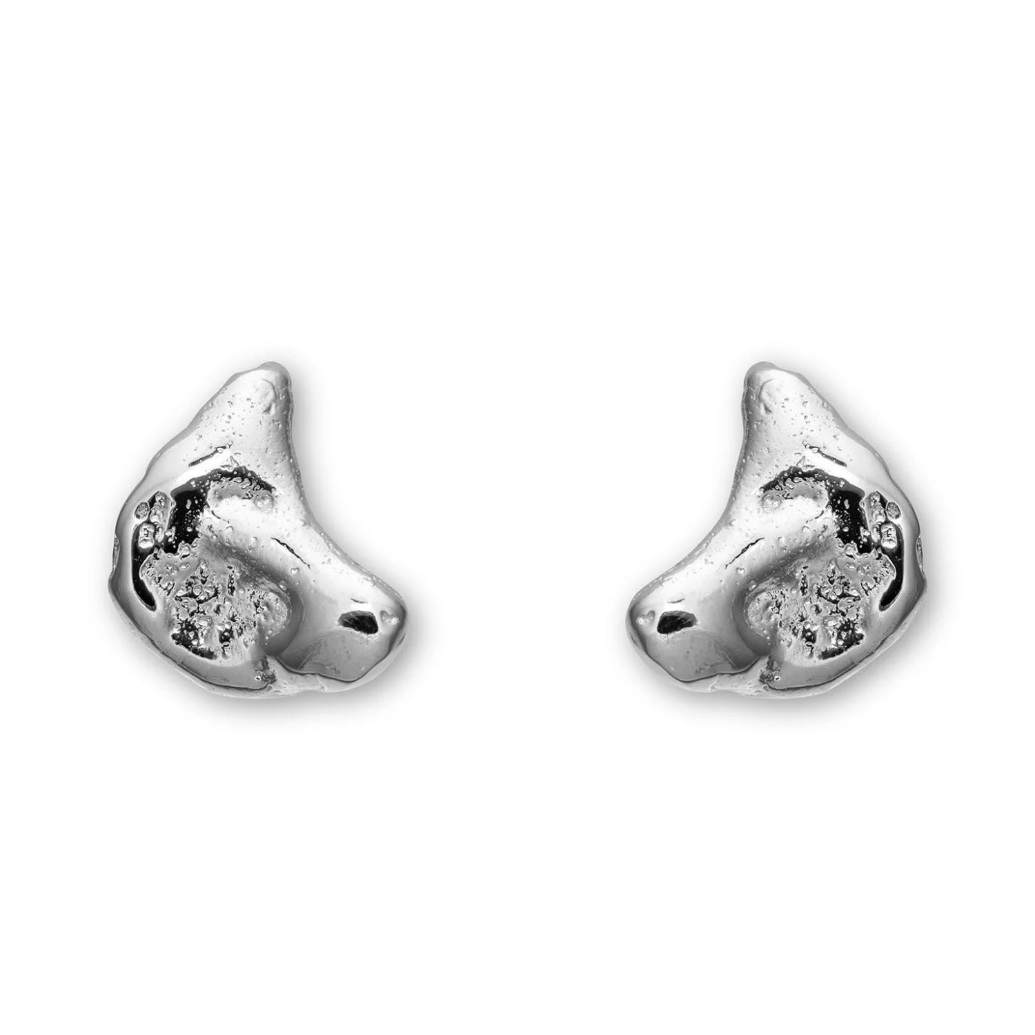 Talisman Half Moon Earrings Silver