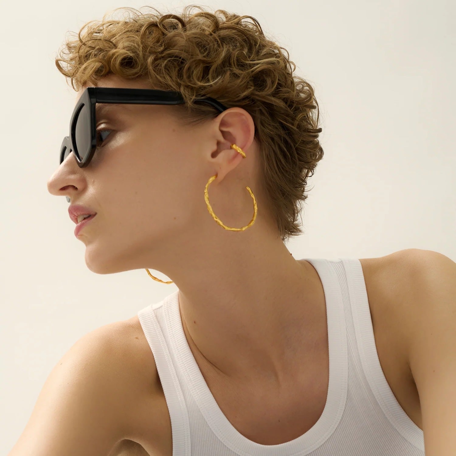 Talisman Hoop Earrings Gold