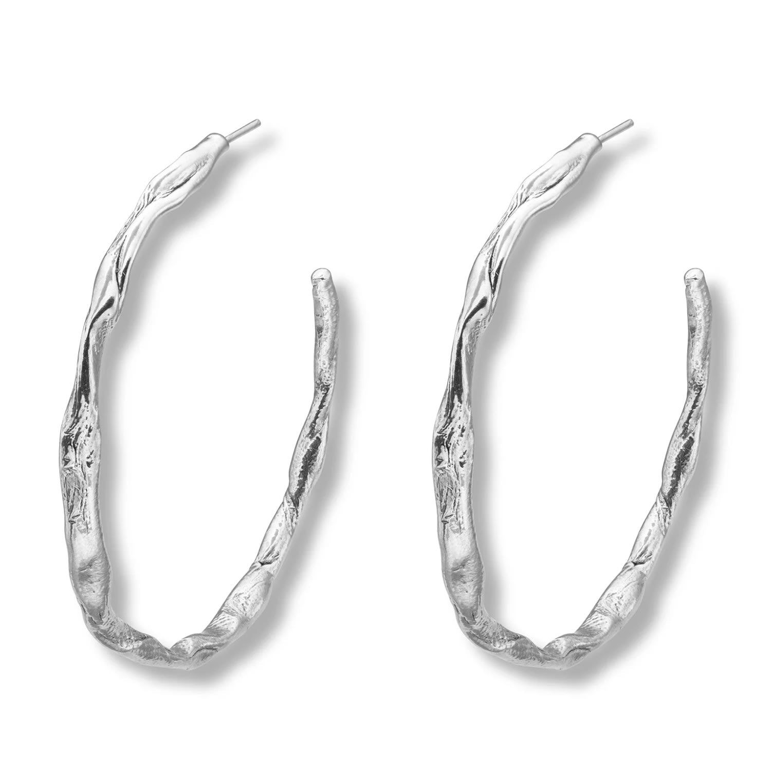 Talisman Hoop Earrings Silver
