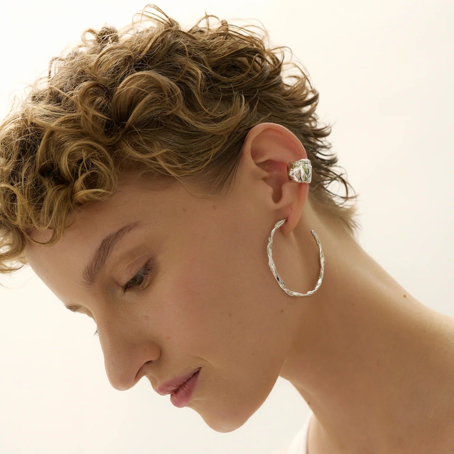 Talisman Hoop Earrings Silver