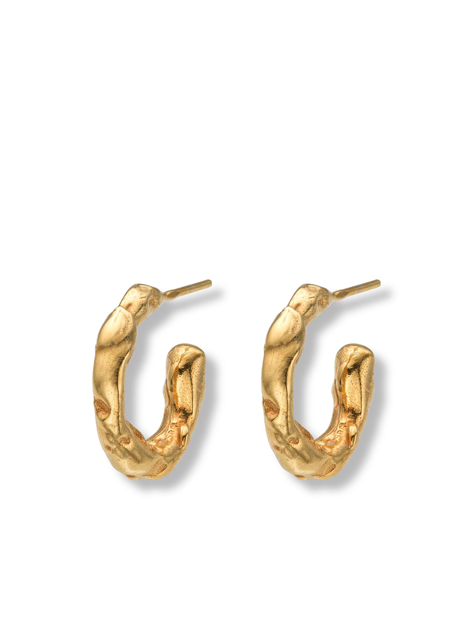 Talisman Small Hoop Earrings 14K Gold