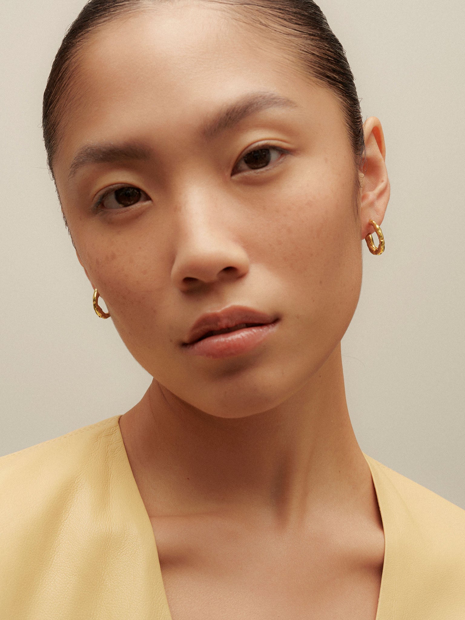 Talisman Small Hoop Earrings Gold