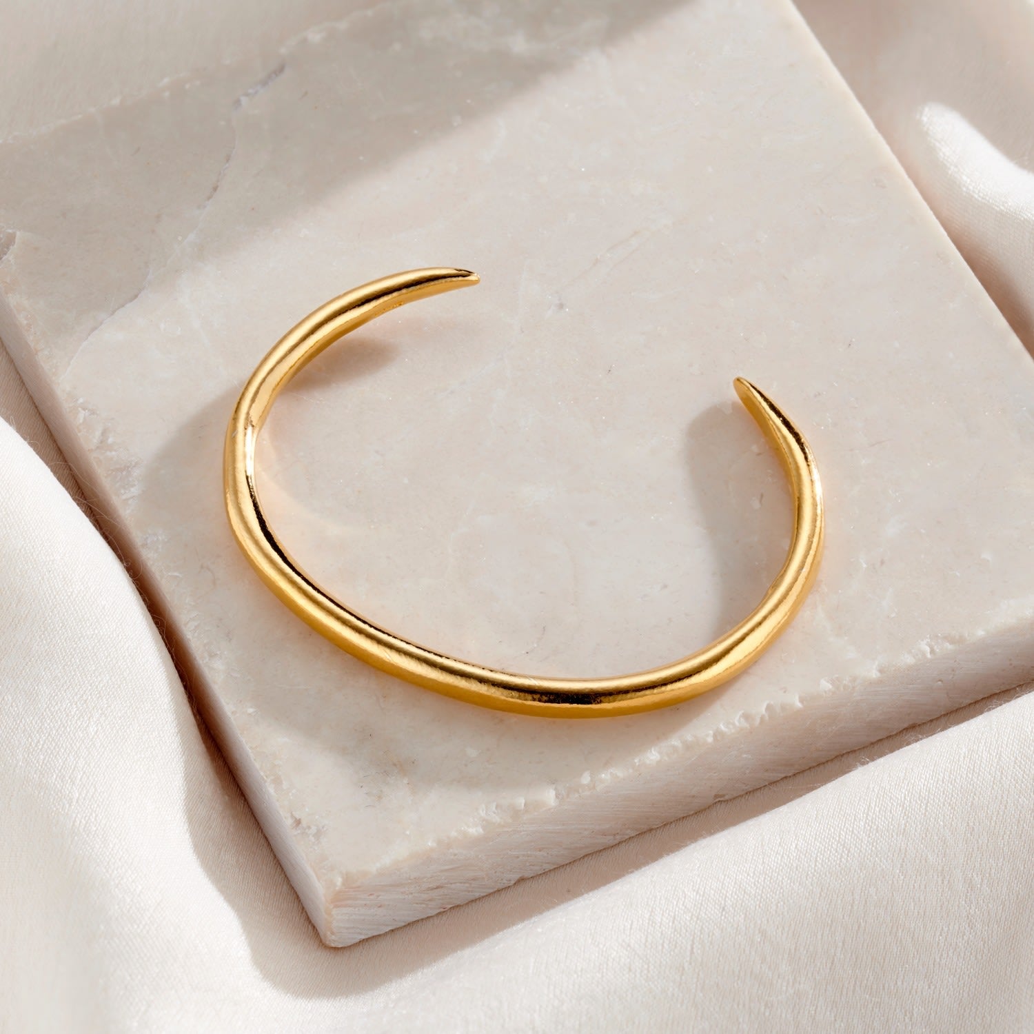 Talon Open Cuff Gold Bangle