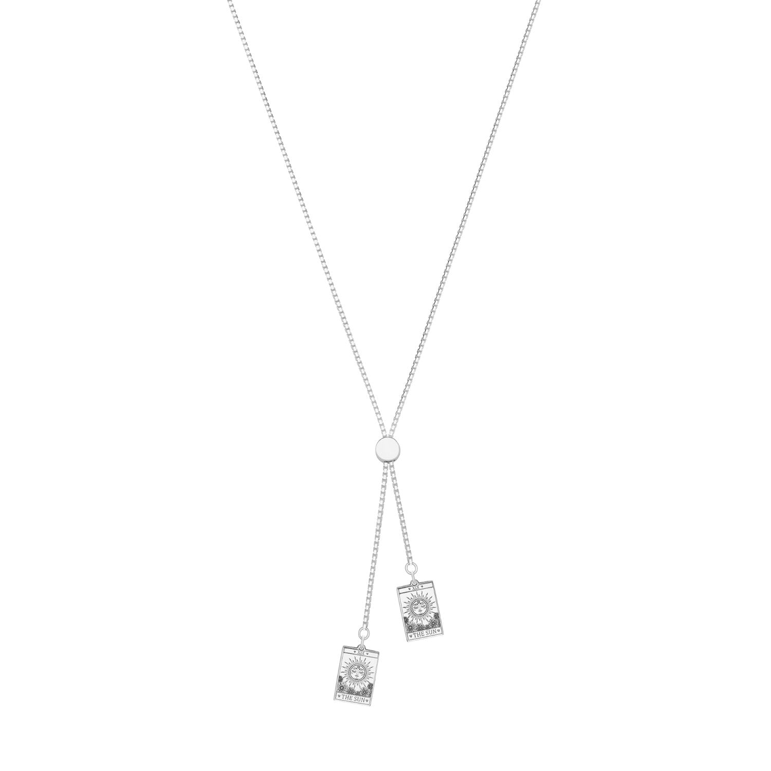 Tarot Card Sterling Silver Slider Necklace