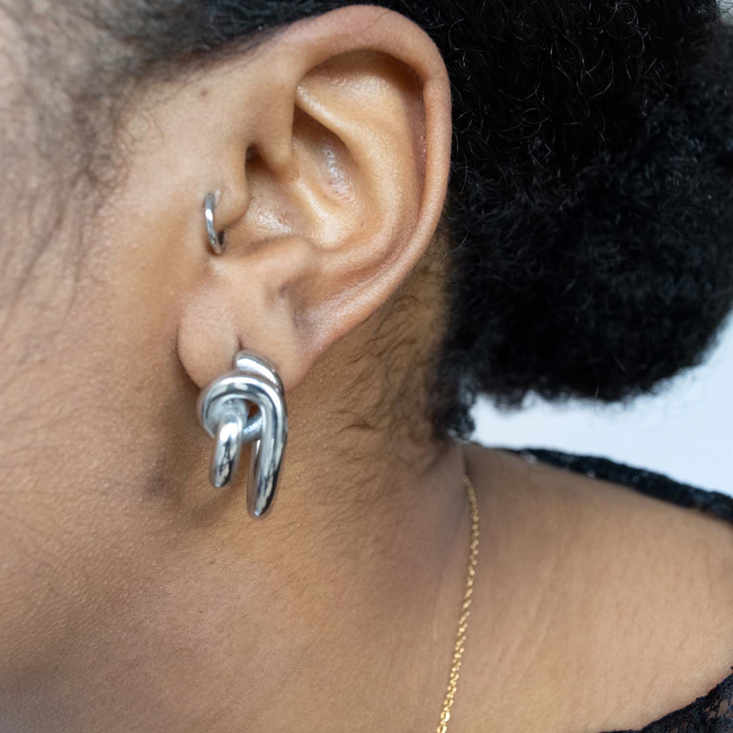 Tasha Silver Spiral Earrings