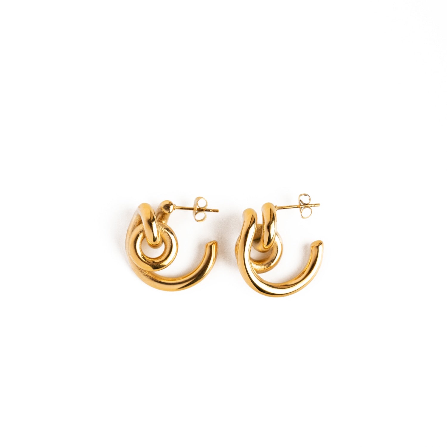 Tasha Spiral Gold Earrings