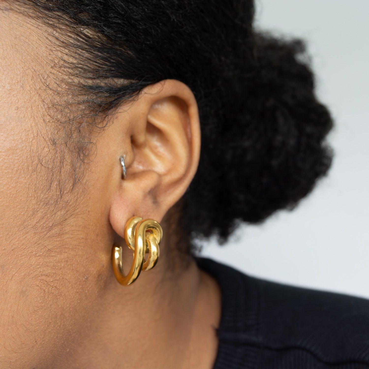 Tasha Spiral Gold Earrings