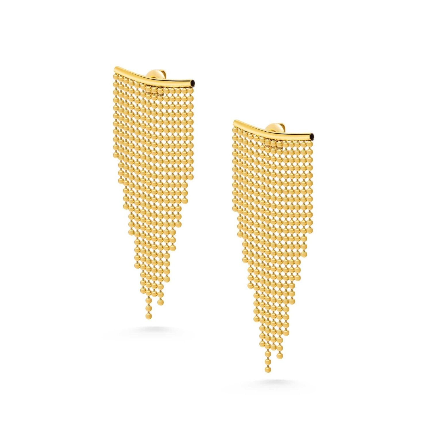 Tassel Fringe Earrings In Gold